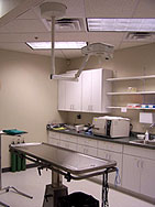 The surgical room of Companion Animal Hospital of Milford Connecticut, the veterinary practice of Milford CT veterinarian Dr. Kenneth Preli